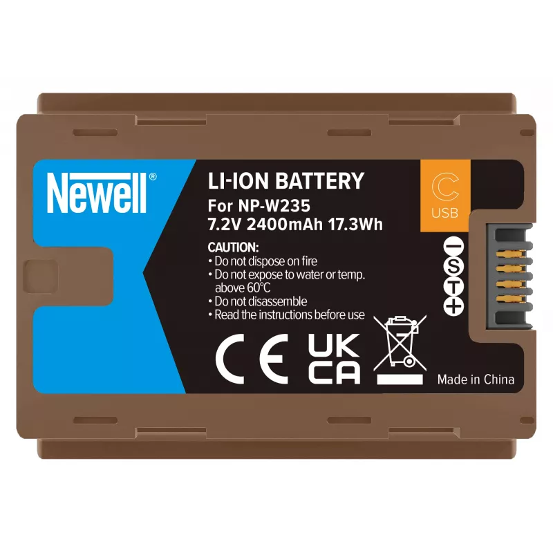 Newell NP-W235 USB-C vara-akku Fujifilmiin