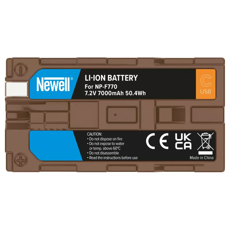 Newell NP-F770 vara-akku USB-C-liitännällä Sonyyn