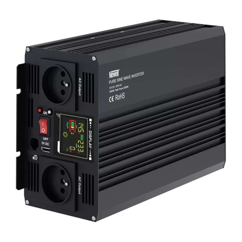 Newell puhdas siniaalto -tehonmuunnin 12V/230V 1000W