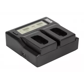 Newell DC-LCD kaksikanavalaturi Panasonic DMW-BLK22 -akuille