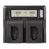 Newell DC-LCD kaksikanavalaturi Panasonic DMW-BLK22 -akuille
