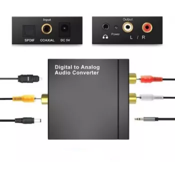 MOZOS DAC 24BIT/192KHZ optisella kaapelilla