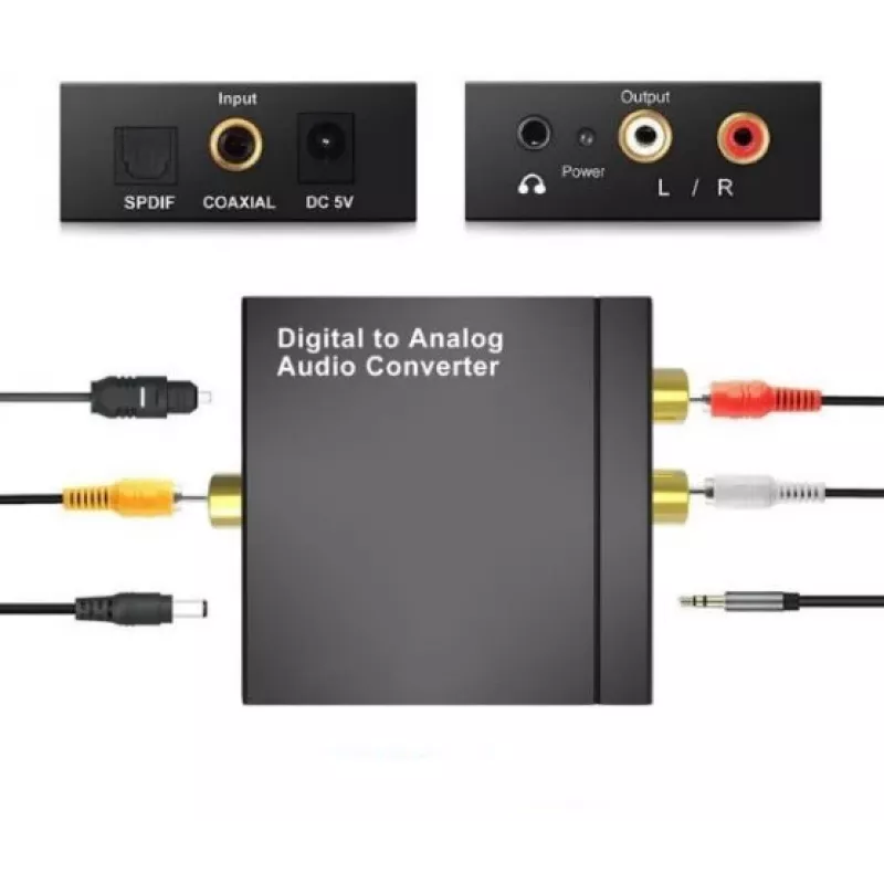 MOZOS DAC 24BIT/192KHZ optisella kaapelilla