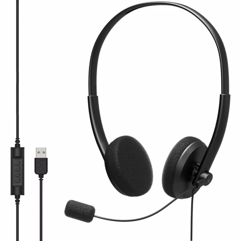 MOZOS MTX1091ECO johdollinen on-ear-headset mikrofoni USB-A