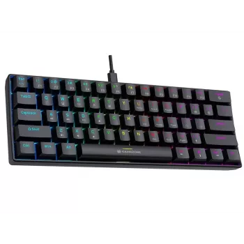 Tracer GameZone Claws 61 johdollinen mekaaninen pelinäppäimistö, 60 % asettelu, Outemu Blue -kytkimet, RGB-taustavalo, musta