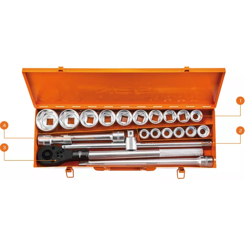 NEO TOOLS hylsyavainsarja 3/4