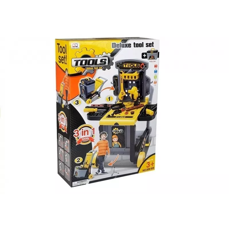 LEAN TOYS Kannettava Deluxe-työkalusarja työpaja työkalulaukussa - 187 osaa