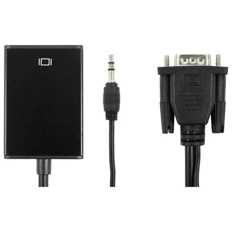 Accura VGA + minijack - HDMI 0,2 m video- ja audiomuunnin