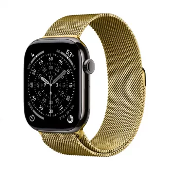 Crong Milano Steel - ruostumaton teräsranneke Apple Watch 42/44/45/49 mm (kulta)