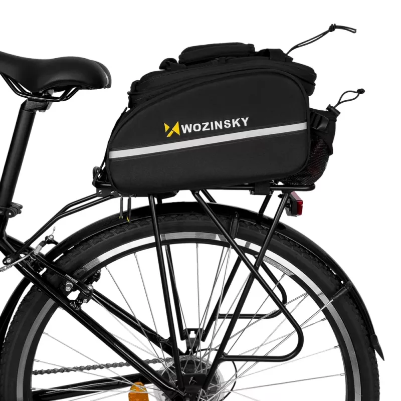 Wozinsky suuri pyörän tarakkalaukku 35L sadepussilla musta (WBB19BK)