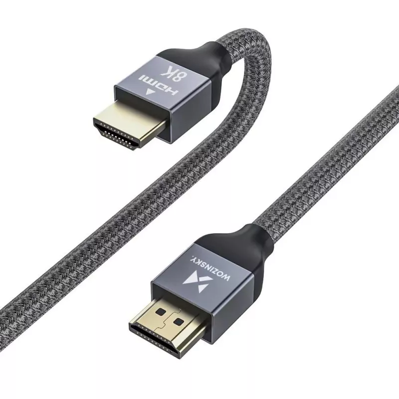 Wozinsky HDMI 2.1 -kaapeli 8K 60Hz 48Gbps / 4K 120Hz / 2K 144Hz 3m hopea (WHDMI-30)