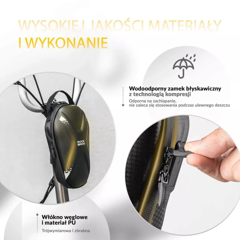 ROCKBROS ohjaustankolaukku 1,3 L musta 3011006301