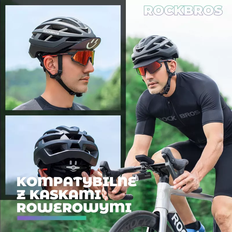 ROCKBROS pyöräilylippis lippaalla 18230005001 - musta