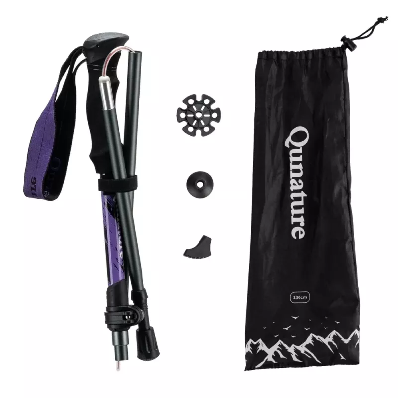 Qunature Nordic Walking -sauvat alumiini 110-130 cm 1 kpl - lila