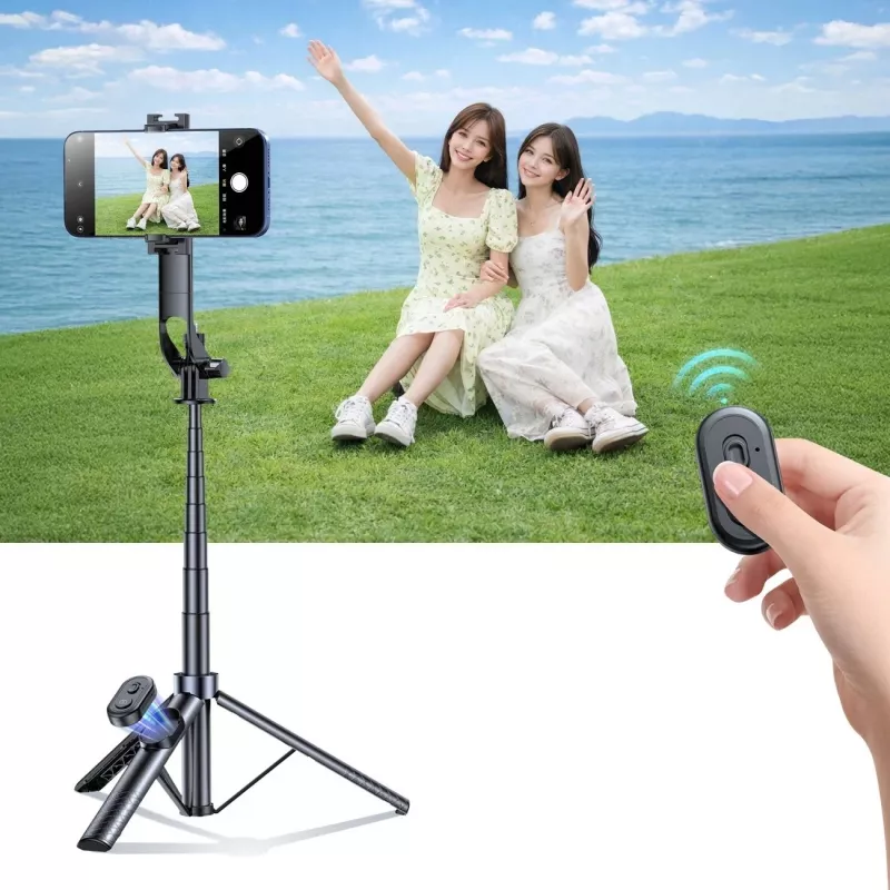 Wozinsky selfie-tikku WC1Y30S teleskooppijalusta 1,3 m puhelintelineellä - musta