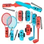 Nintendo Switch Sports 10-in-1 Family Accessory Kit - punainen ja sininen setti