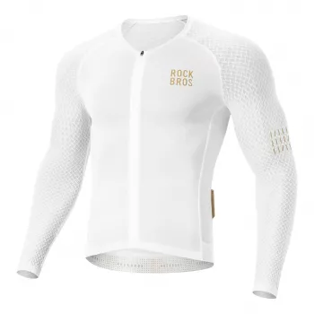 ROCKBROS YDCX008 Diamond pitkähihainen pyöräilypaita XXXL valkoinen