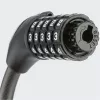 ROCKBROS RKS531 5-numeroinen numerolukko-vaijerilukko LED-valolla, 180 cm, musta