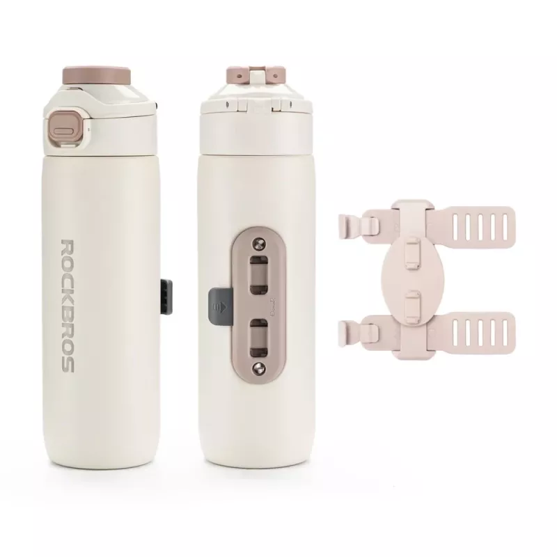 ROCKBROS termospullo pyörään S550H-1 magneettihihnalla, beige, 550 ml