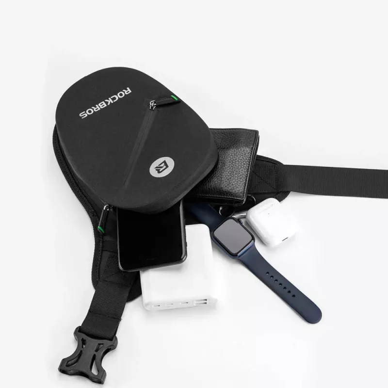 ROCKBROS AS-081 moottoripyörän reisilaukku, musta, 1 L