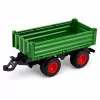 LEAN TOYS maataloustraktori kippiperävaunulla, kumipyörät, vihreä, 1:24