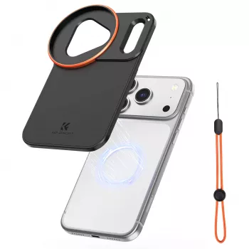 KF Protective Photography Case 58 mm objektiivikiinnikkeellä Apple iPhone 17 Pro Max - musta