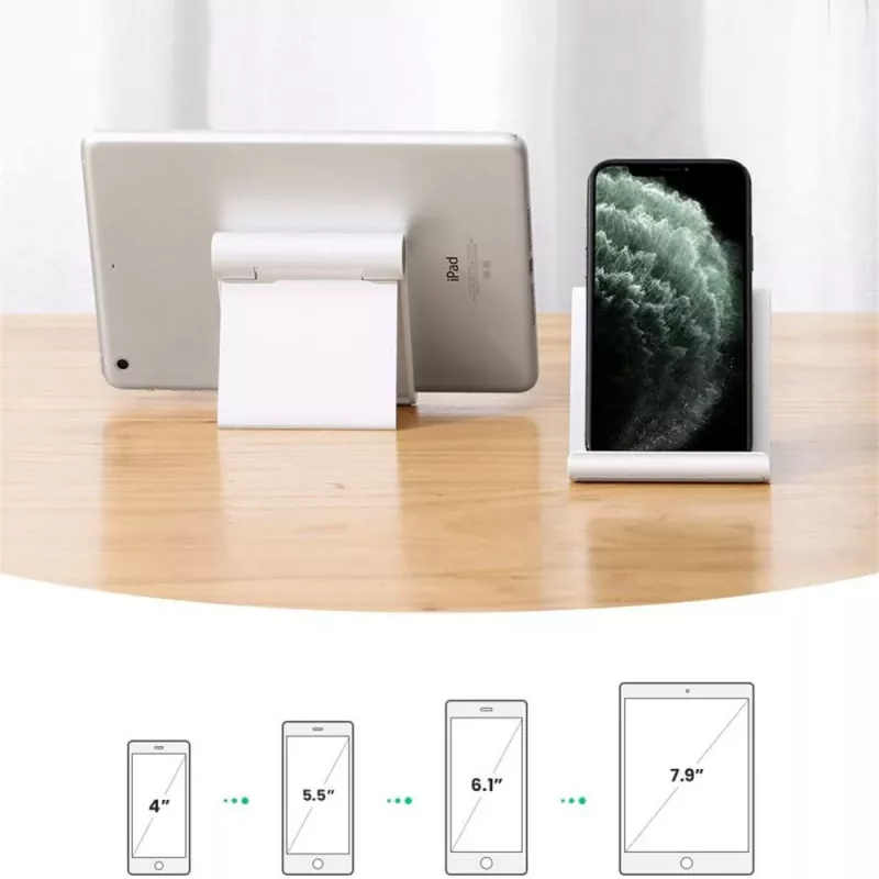TECH-PROTECT Z1 yleinen teline älypuhelimelle ja tabletille, valkoinen