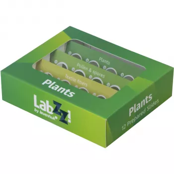 Levenhuk LabZZ P12 valmiit preparaatit - 12 preparaattia biologian mikroskoopeille