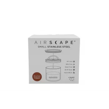 Airscape aromisäiliö ruostumatonta terästä, pieni, harjattu kupari