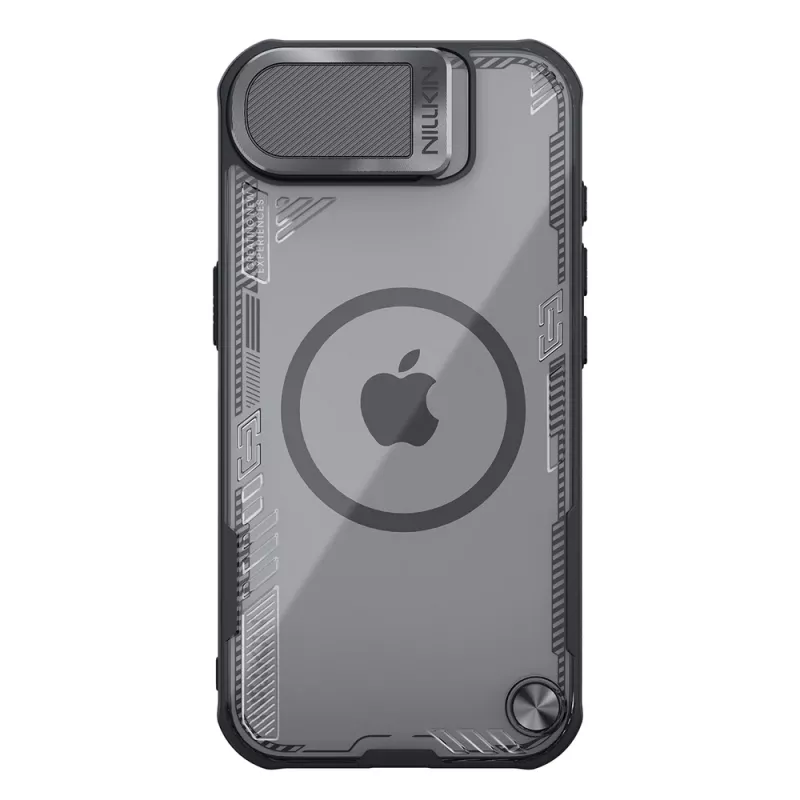 Nillkin Iceblade Prop Magnetic -kotelo objektiivinsuojuksella ja jalustalla iPhone 16e - musta