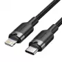 VENTION LALBH USB-C - Lightning-kaapeli 2 m musta MFi-sertifioitu pikalataus