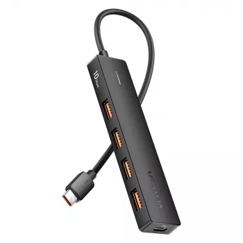 VENTION USB-C – USB 3.2 Gen 2 -hubi 100W PD:llä, 0,15 m, musta