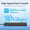 VENTION USB-C – USB 3.2 Gen 2 -hubi 100W PD:llä, 0,15 m, musta