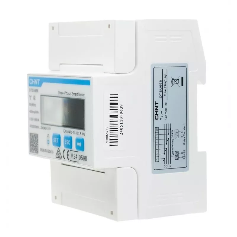 CHINT älykäs tehoanturi 3Ph+N Modbus 5(80)A MID