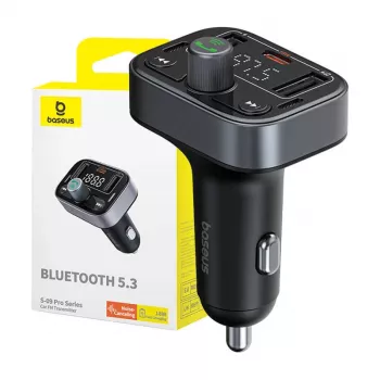 Baseus S-09 Pro Bluetooth FM-lähetin (musta)