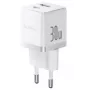 Baseus Palm 30W USB-C USB-A seinälaturi valkoinen EU-pistoke