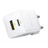 Baseus Palm 30W USB-C USB-A seinälaturi valkoinen EU-pistoke