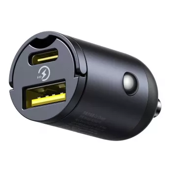 Baseus Tiny Star 30W USB-A USB-C seinälaturi musta