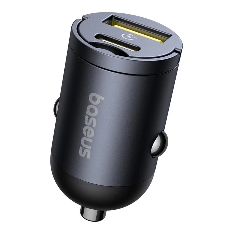 Baseus Tiny Star 30W USB-A USB-C seinälaturi musta