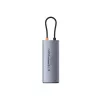 Baseus Metal Gleam 7-in-1 USB-C-keskitin HDMI 4K 60 Hz 3x USB 3.0 USB-C PD SD microSD harmaa