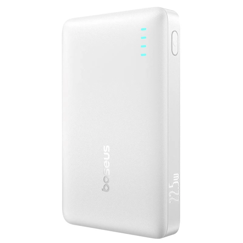 Baseus EnerFill FP21 10000 mAh 22.5W USB-A USB-C Power Bank valkoinen