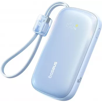 Baseus EnerFill FC21 Qpow 3 Ultra 10000mAh 45W varavirtalähde irrotettavalla USB-C/Lightning-kaapelilla - sininen