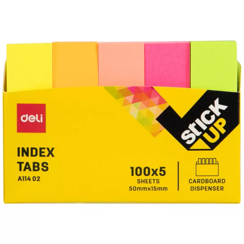 Deli tarralaput Index PP Stick Up 100 kpl värillinen