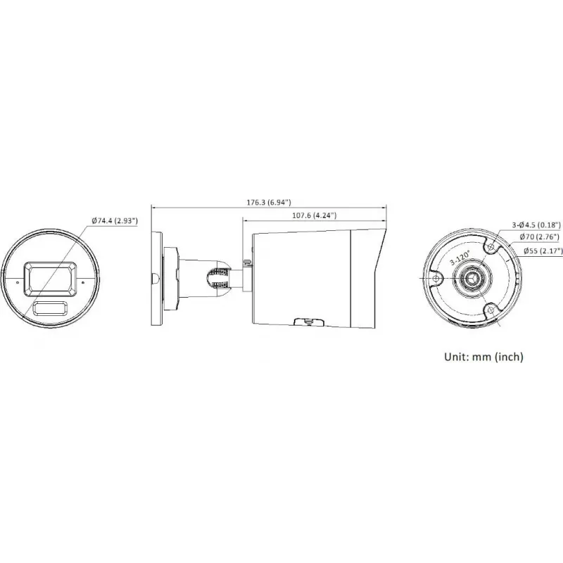 Hikvision DS-2CD2087G3-LIY 2.8mm Smart Hybrid Light ColorVu Fixed Mini Bullet -kamera