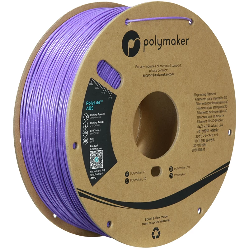 Polymaker PolyLite ABS 3D-tulostimen filamentti, 1,75 mm, 1 kg, Galaxy Purple