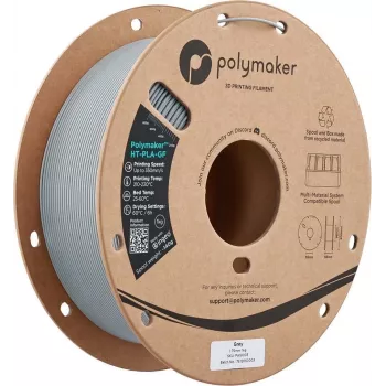 Polymaker HT-PLA-GF 3D-tulostin-filamentti, 1,75 mm, 1 kg, harmaa
