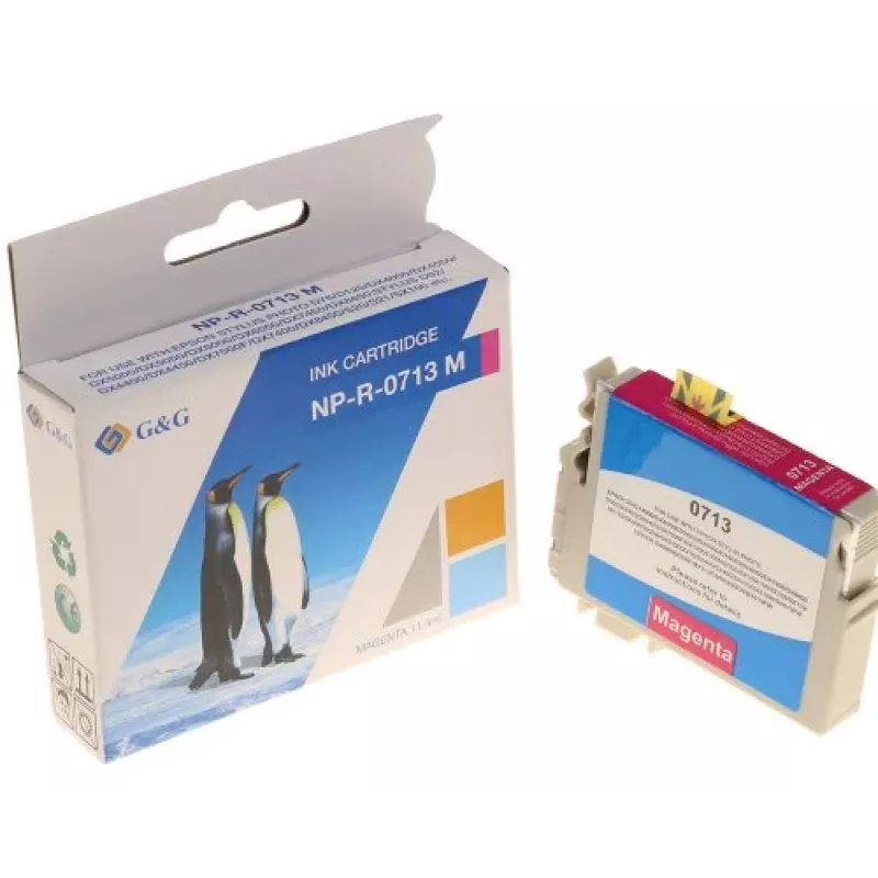 G&G Ninestar -yhteensopiva mustepatruuna Epson T0713 (C13T07134012) - magenta