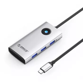 ORICO PW11 USB-C -telakointiasema 6-in-1, 3x USB-A 3.0, 1x USB-C PD 100W, 1x HDMI 4K 30Hz, 1x RJ45 2.5G Ethernet, hopea