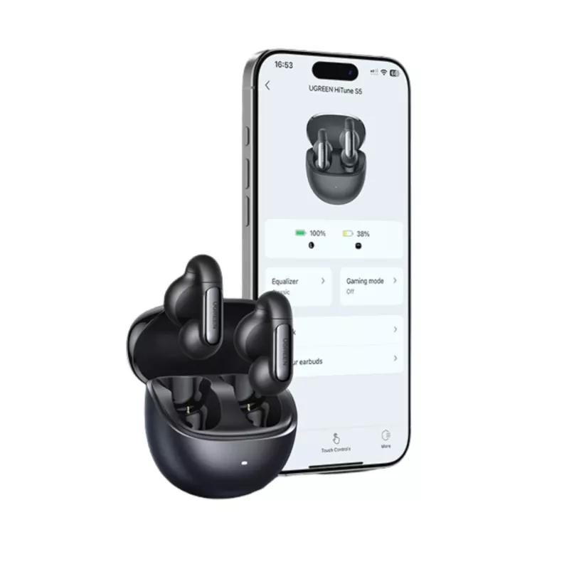 Ugreen HiTune S5 WS210 Open-Ear täysin langattomat nappikuulokkeet, musta
