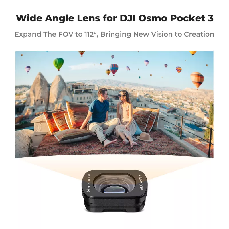 KF 112° laajakulmaobjektiivi DJI Osmo Pocket 3 / 4:lle - Kf01.2612